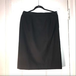 Wool flannel pencil skirt
